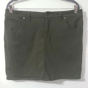 Army Green New York & Company Mini Stretch size 12 skirt